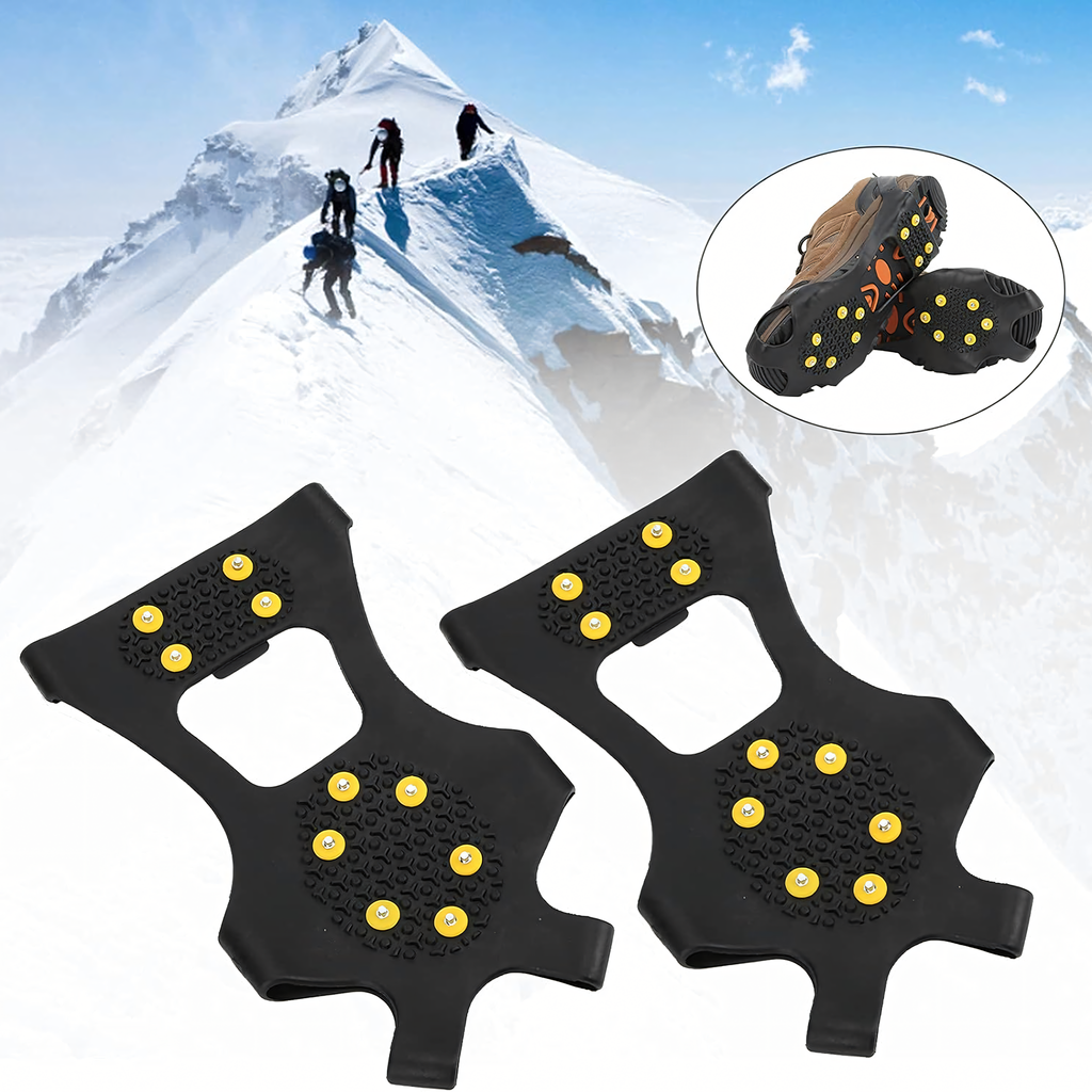 Anti-Slip Shoe Crampons with Metal Spikes Size 39-44
