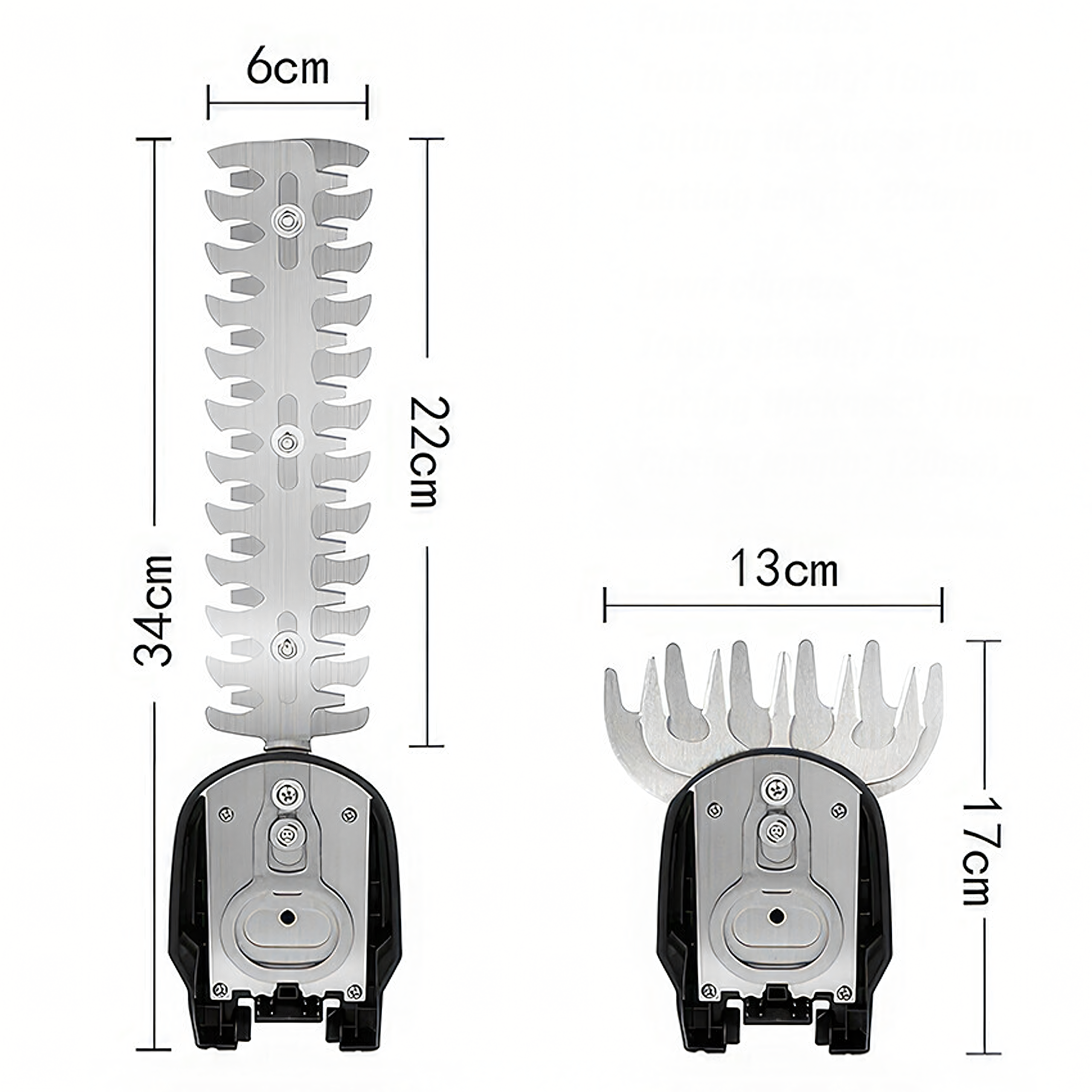 Juhtmeta elektrilised käärid hekkide, põõsaste ja okste pügamiseks