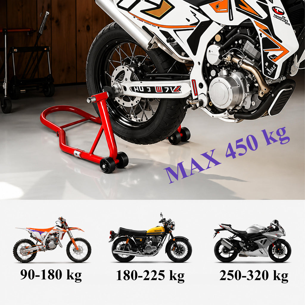 Universal Adjustable Motorcycle Front and Rear Service Stand 450kg
