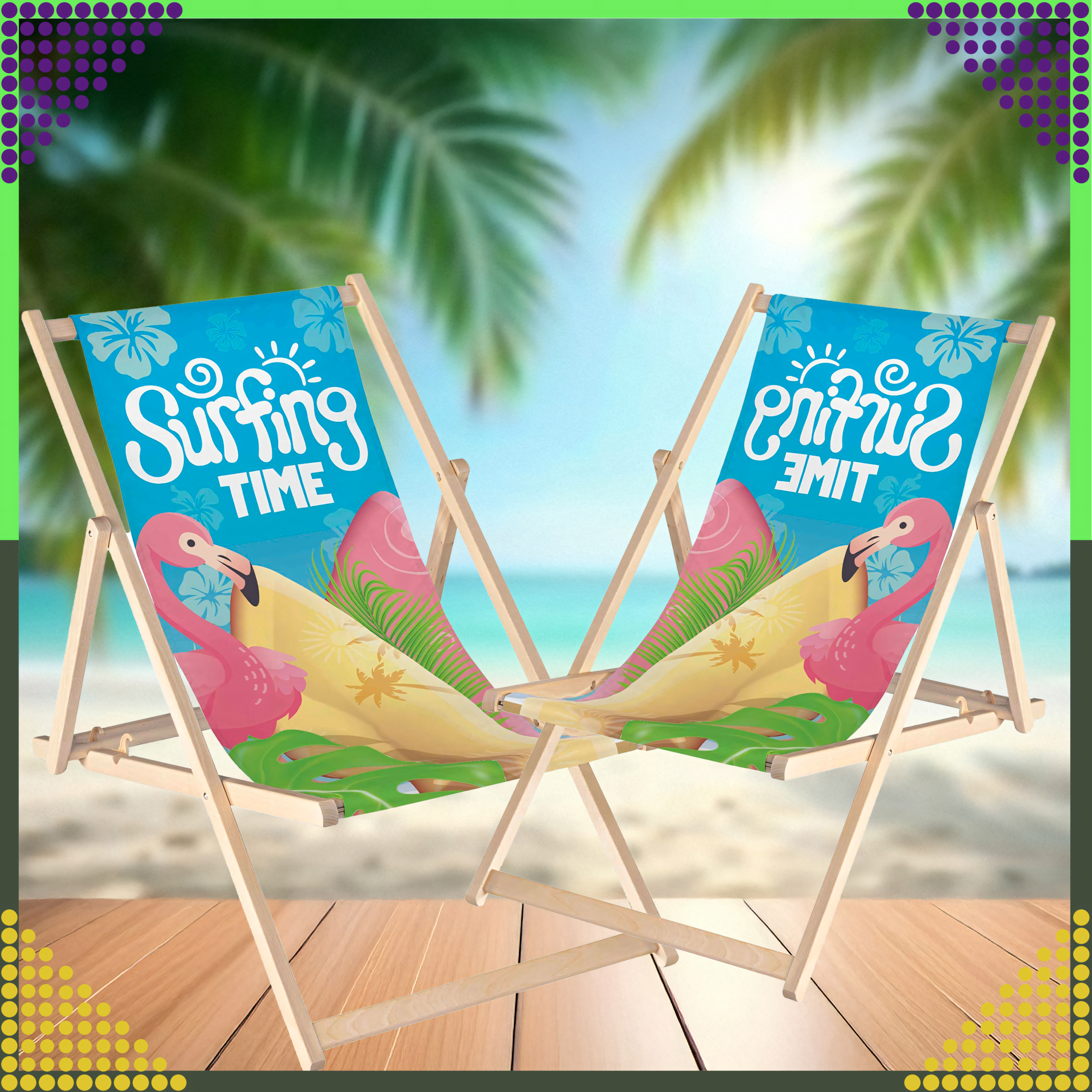 2 tk kokkupandav puidust aiamere rannatool rannas ja telkimiseks, reguleeritav