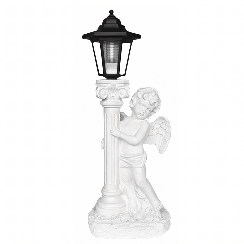 Päikeseenergial töötava LED-valgustusega inglikuju küünlaalusega 49 cm RC-K-2177-14996
