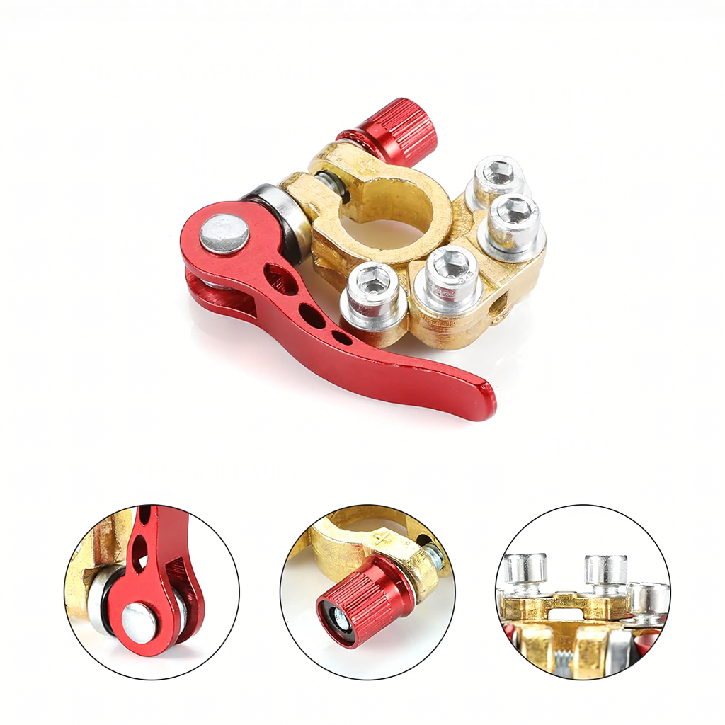 2x klemmiklambrid ühendusklemmid aku klemmid positiivne negatiivne komplekt 6-24V