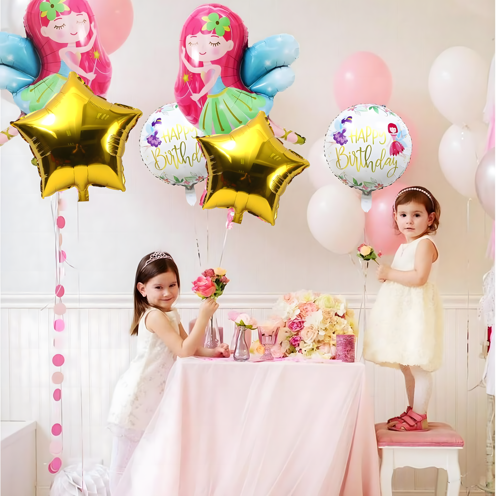 Haldjate sünnipäevalõhupallide komplekt sünnipäevadeks ja sünnipäevapidudeks 5 tk