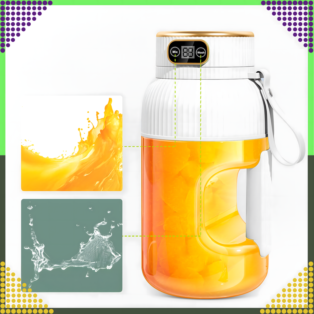 Portable Blender Mixer for Fruit Smoothies 1L Wireless USB