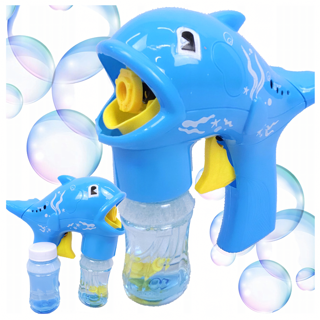 Bubble Gun Soap Bubble Machine Generator Dolphin Liquid