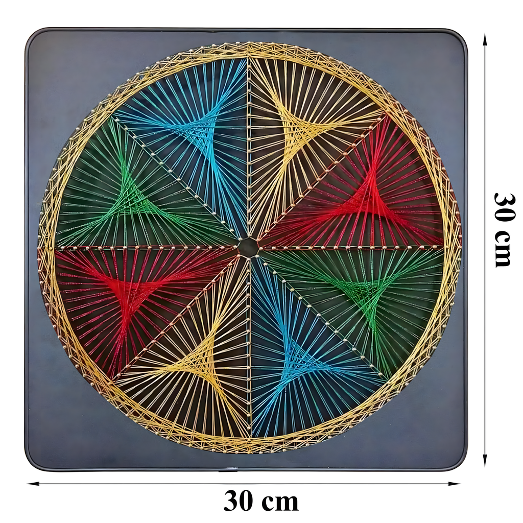Loominguline komplekt niidikunsti põimimispildi raami jaoks 30x30 cm
