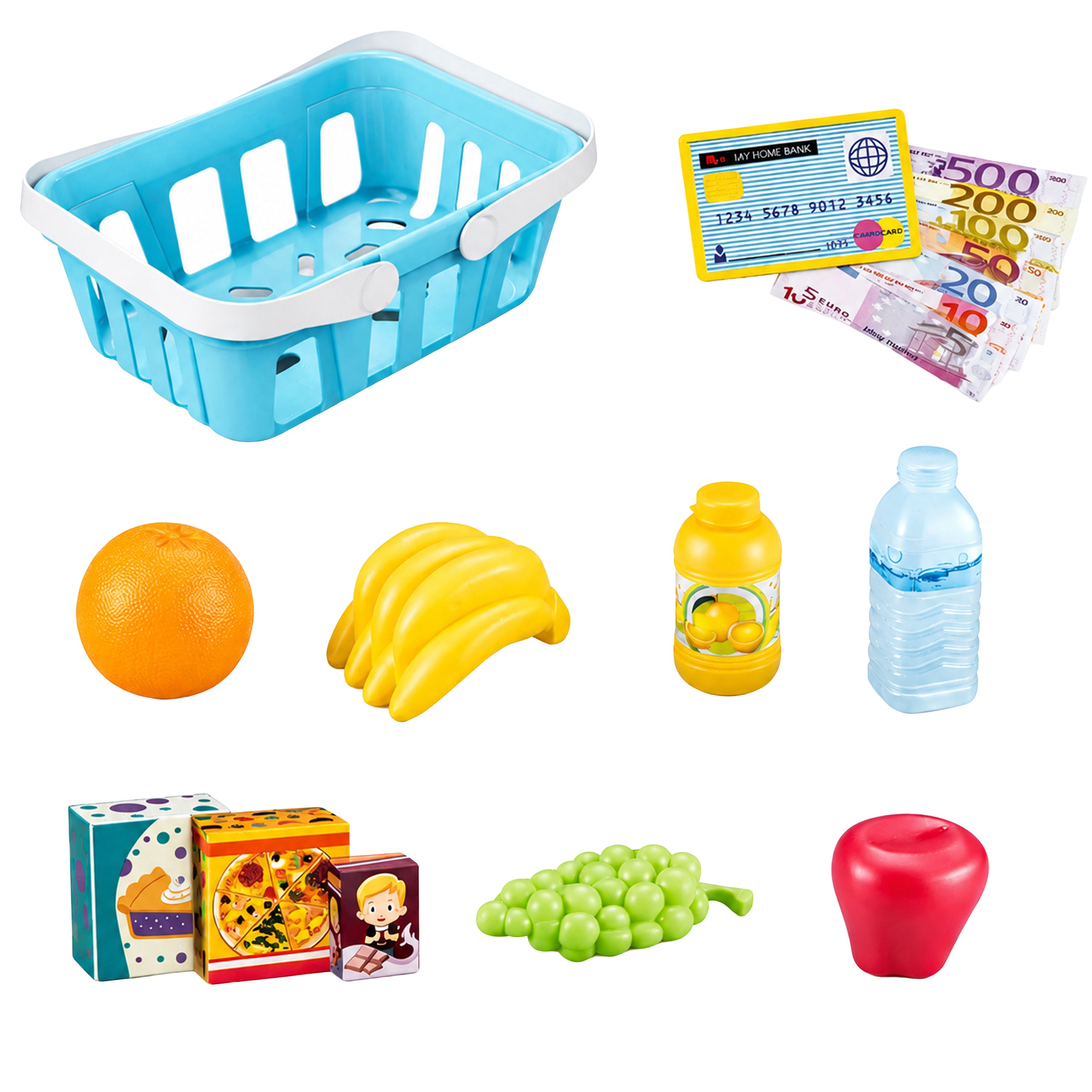 Interactive Toy Cash Register Set XXL with Scanner, Basket, and Scale 144 pcs