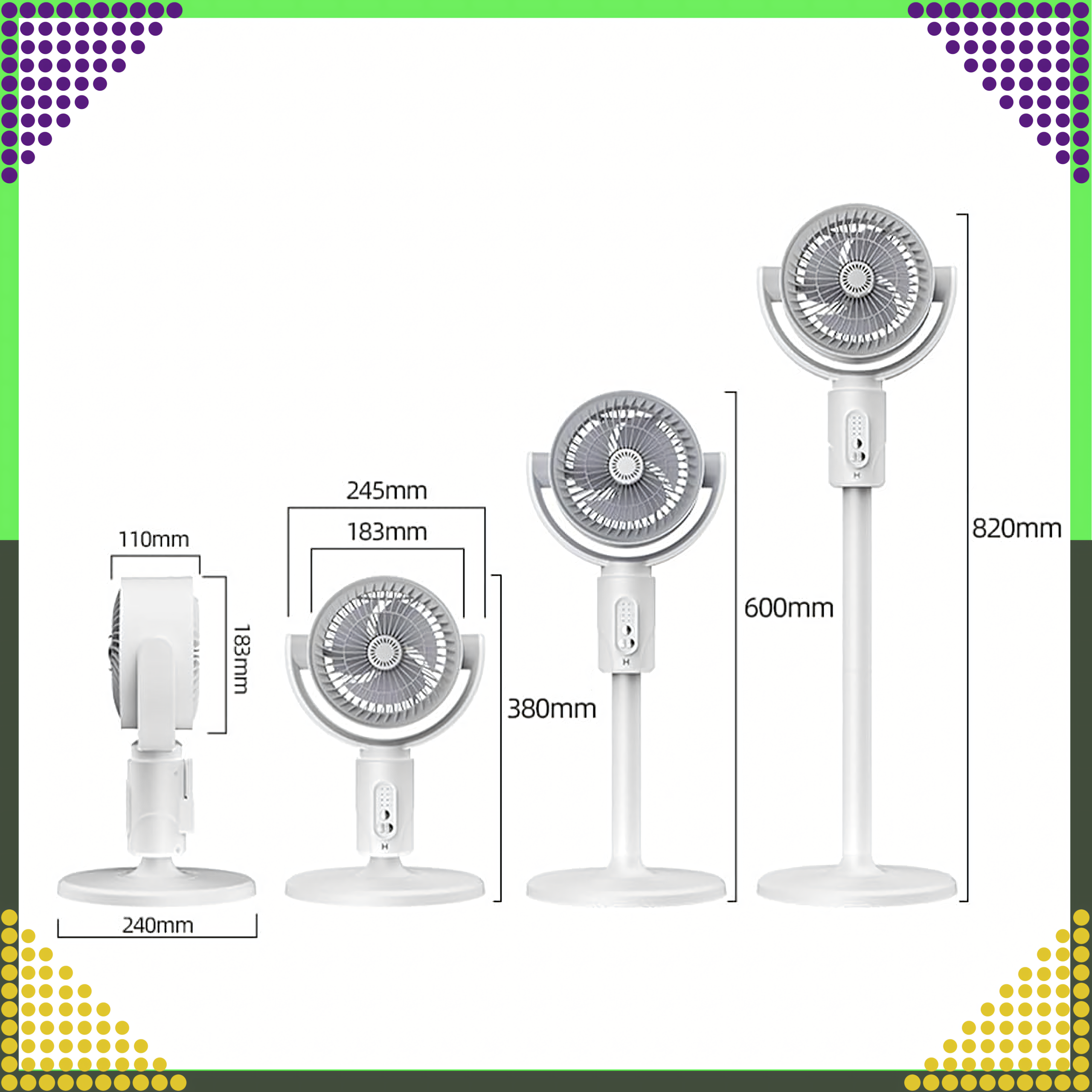 96 tk. Juhtmevaba põrandaventilaator, terrassile, põrandale, kontorisse, kaugjuhtimispuldiga