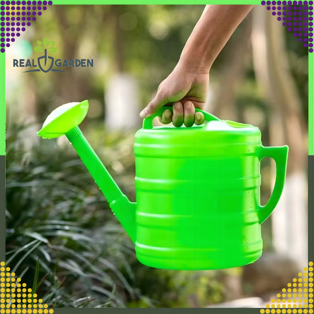 10L Oval Plastic Garden Watering Can with Watering Strainer