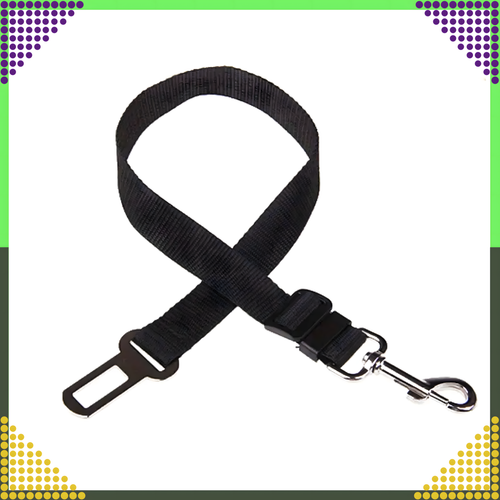 Reguleeritav auto turvavöö rihm koerale ja kassile 45-72 cm Black