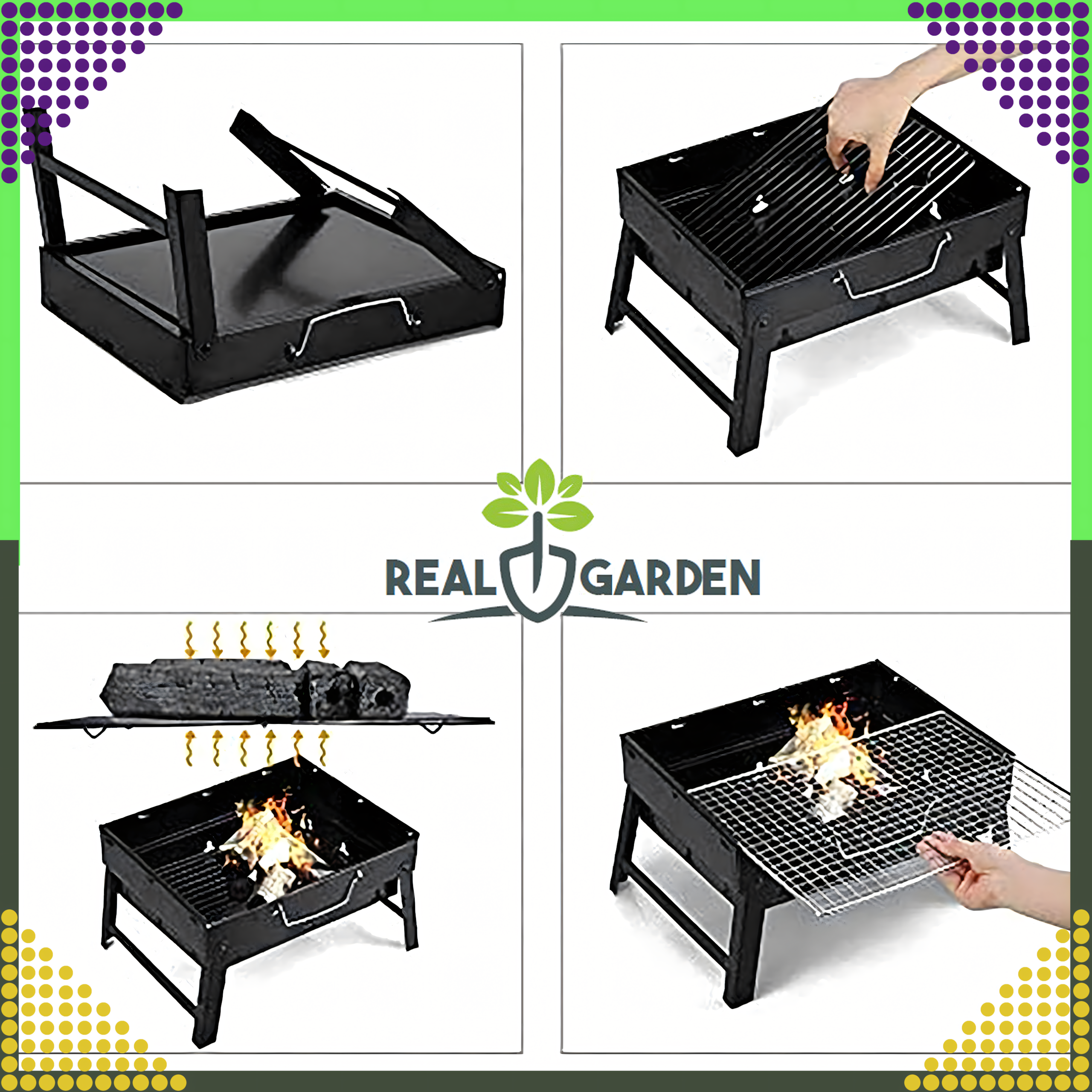 Portable Folding Camping Charcoal Garden Grill