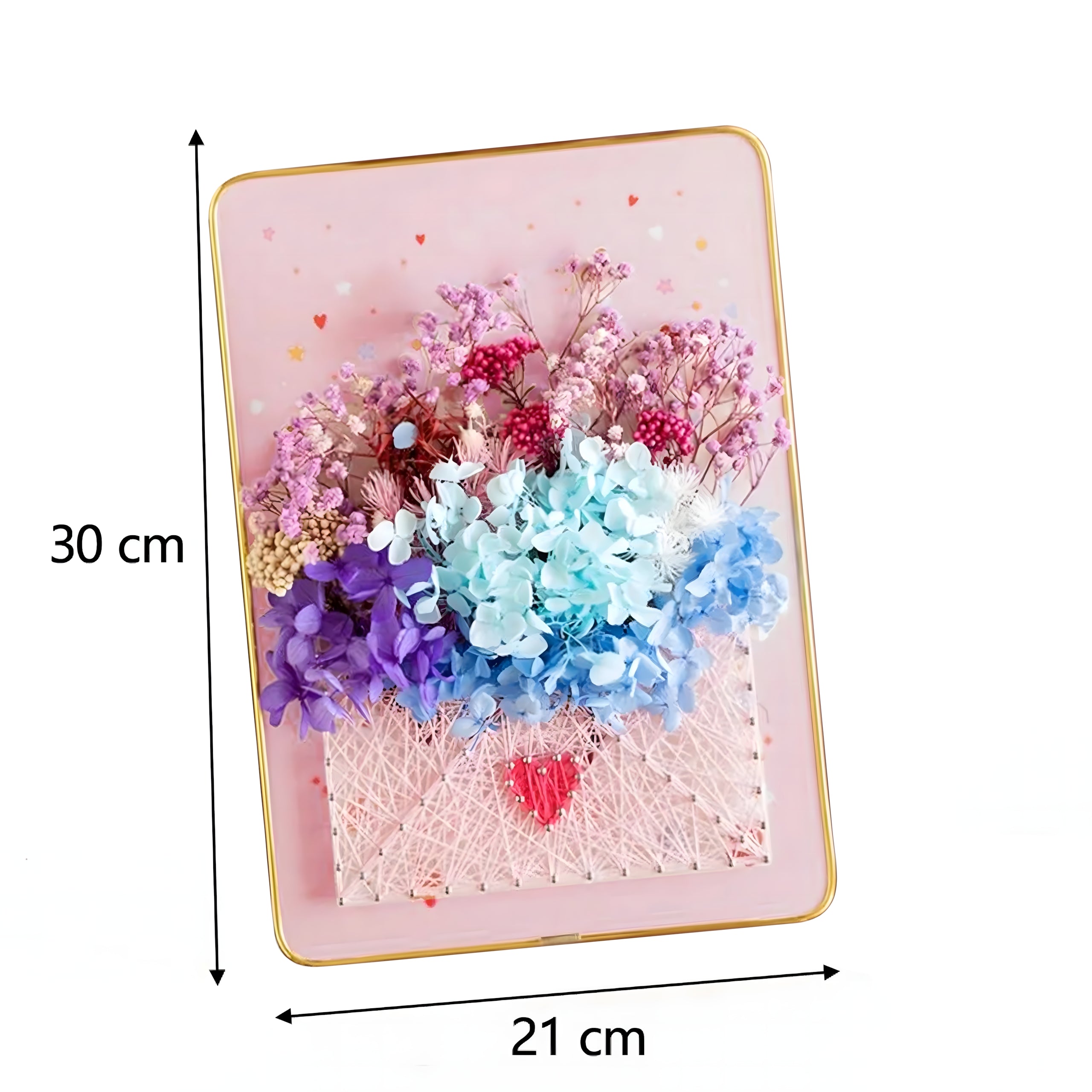 Loominguline komplekt niidikunstiks, Interroad tikkimine, LED-pilt raamis 21x30 cm