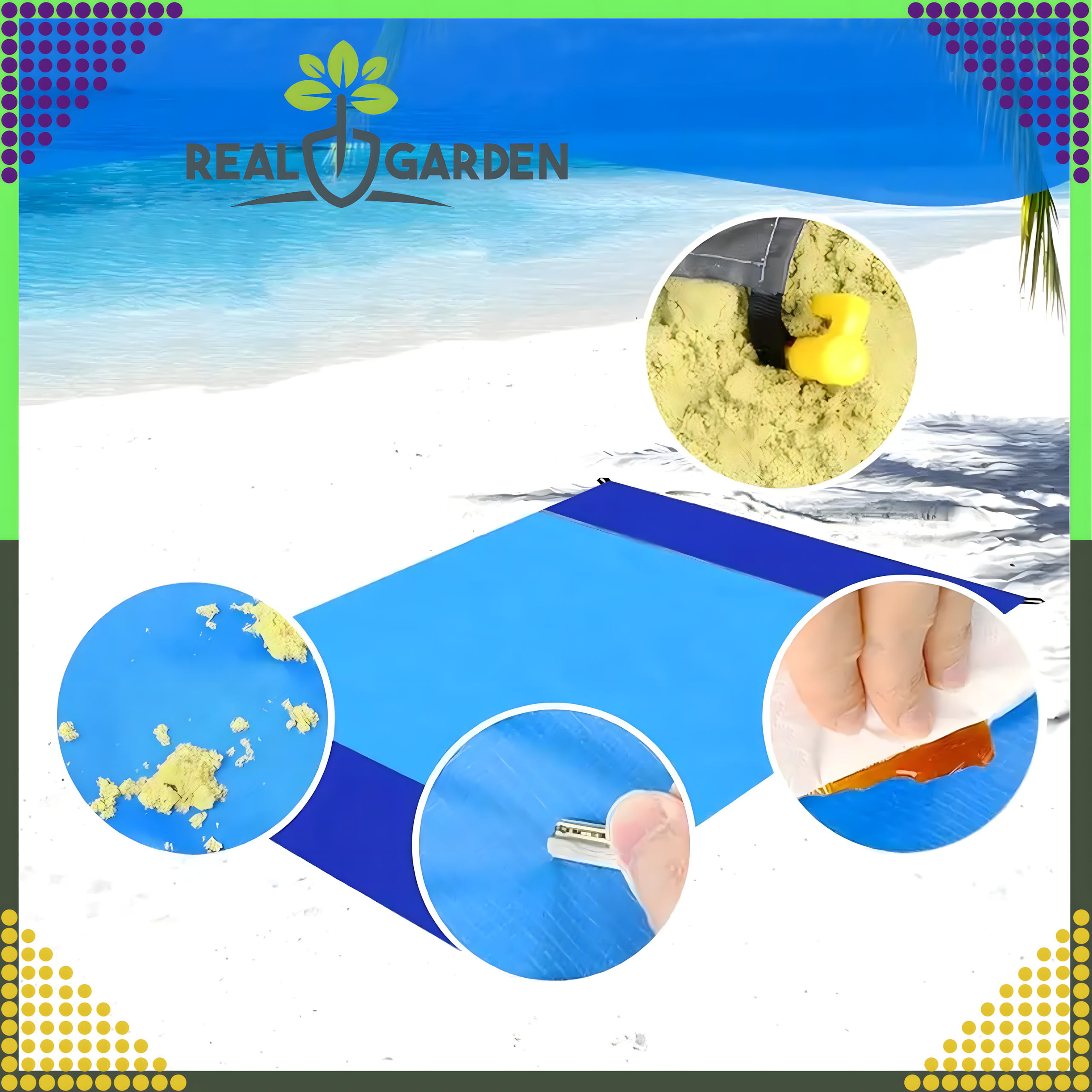 Rannatekk Piknikurätik Veekindel Matkamiseks 210 x 200 cm Suur