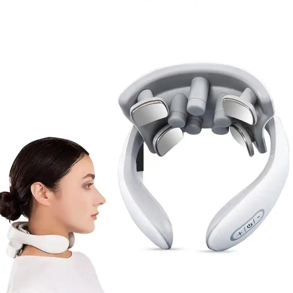 Wireless Pulsating Neck and Back Massager with Heating and EMS