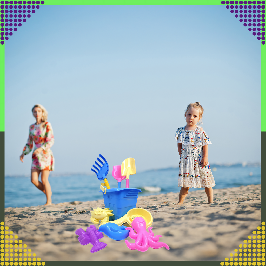 Ämbrivormid 9 tk aiaranna mänguasju laste liivakasti jaoks