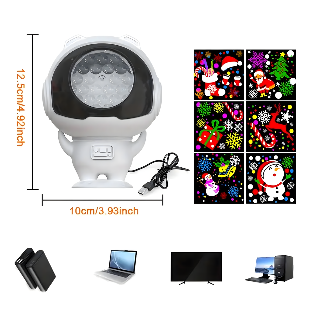 Led Projector Laser Astronaut Cosmonaut Night Light for Children