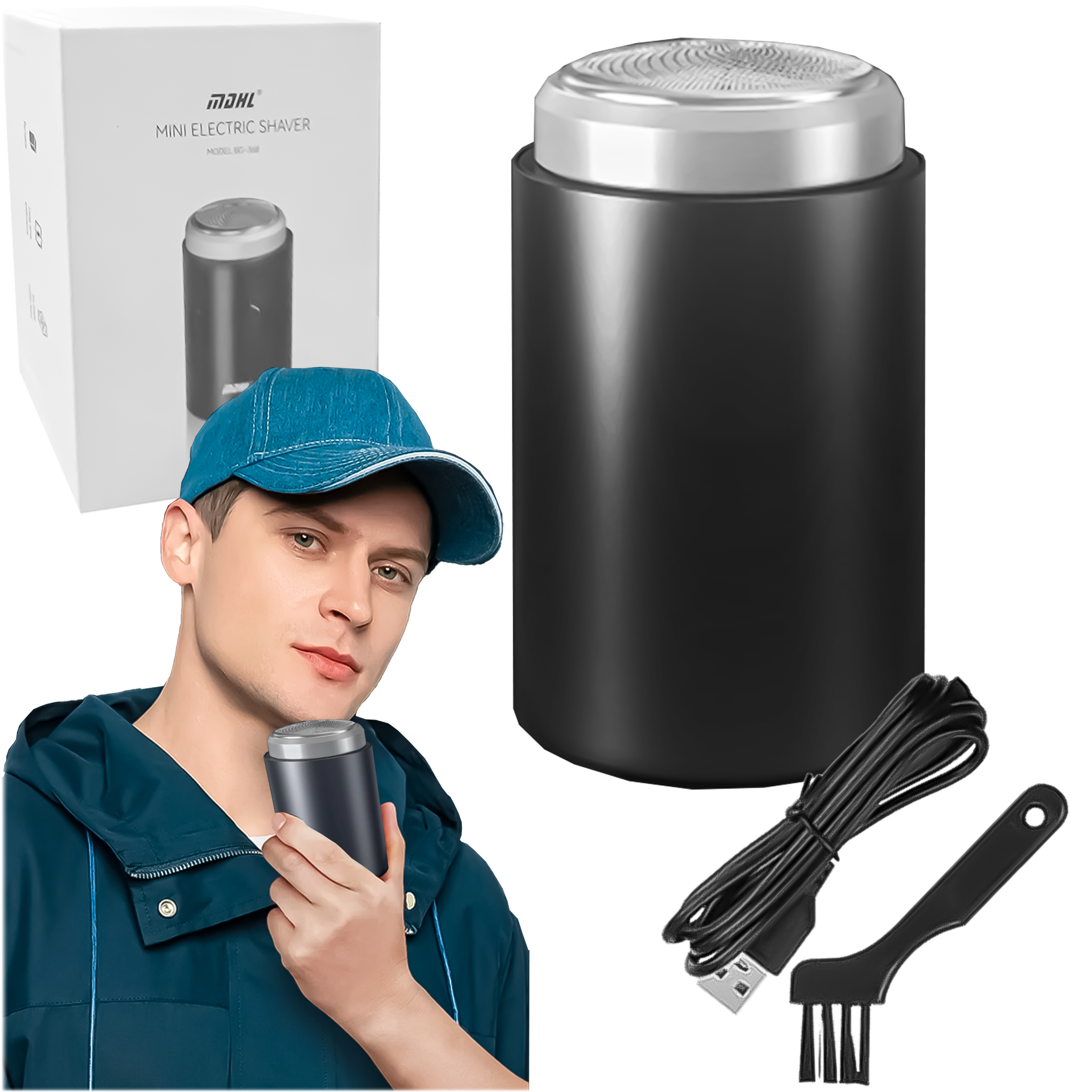Mini kaasaskantav elektriline habeme ja näokarvade trimmer