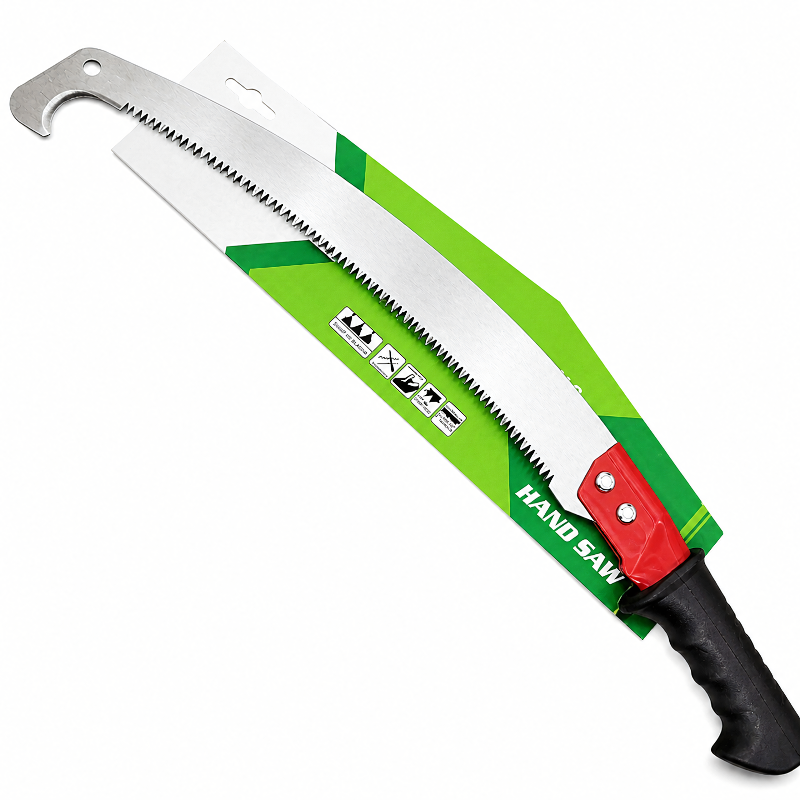 Oksa- ja puusaag konksuga 40cm terasest