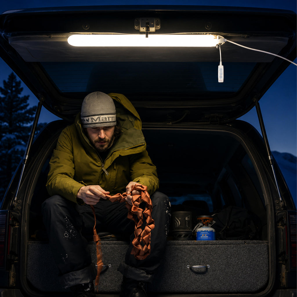 Täispuhutav USB-laetav LED-matkalatern 500 lm 90 × 12 cm RC-K-2603