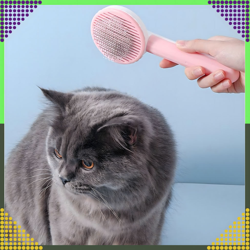 Isepuhastuv hari koera- ja kassikarvadele, ergonoomiline kamm