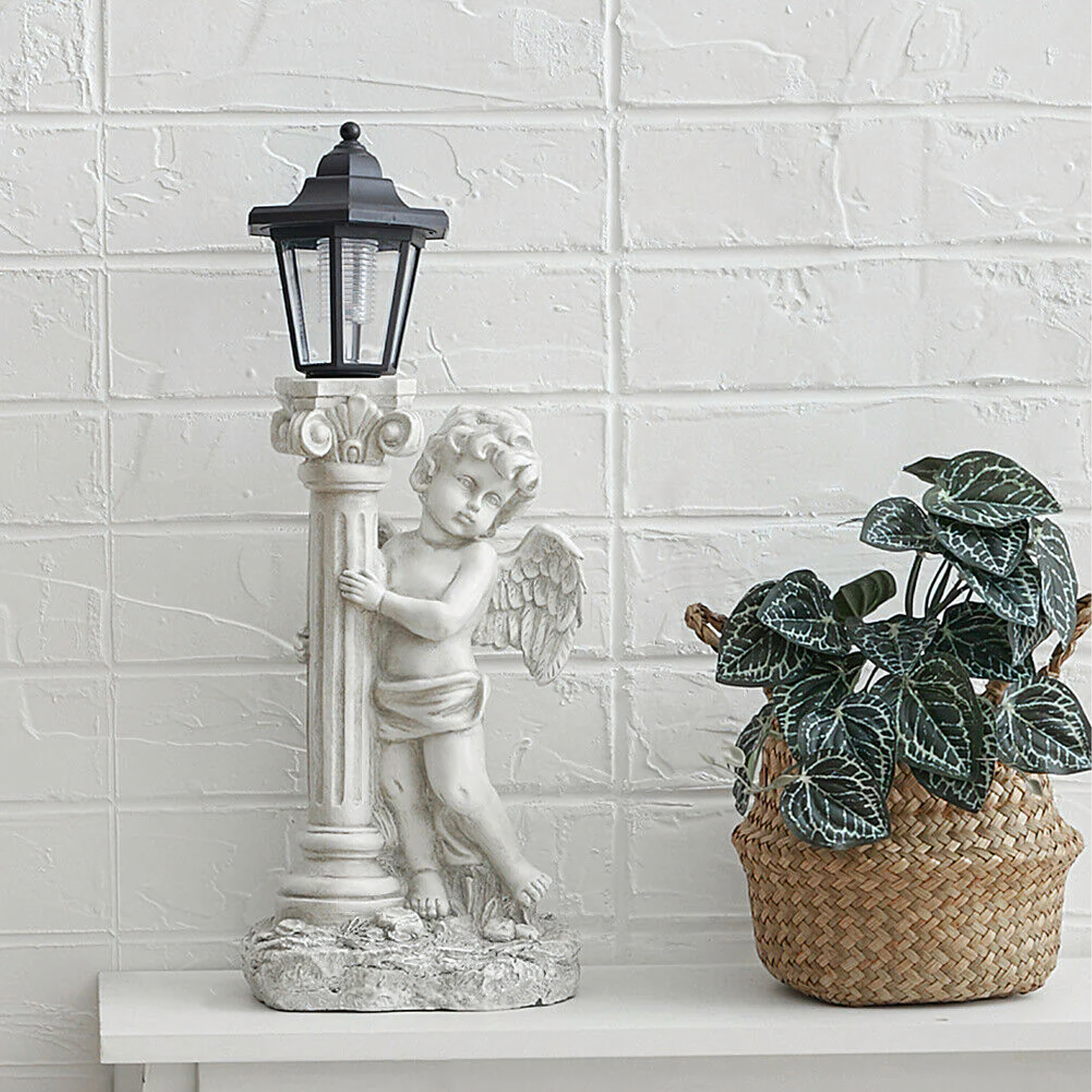 96x Solar LED Angel Figurine Candle Holder Decoration 49cm