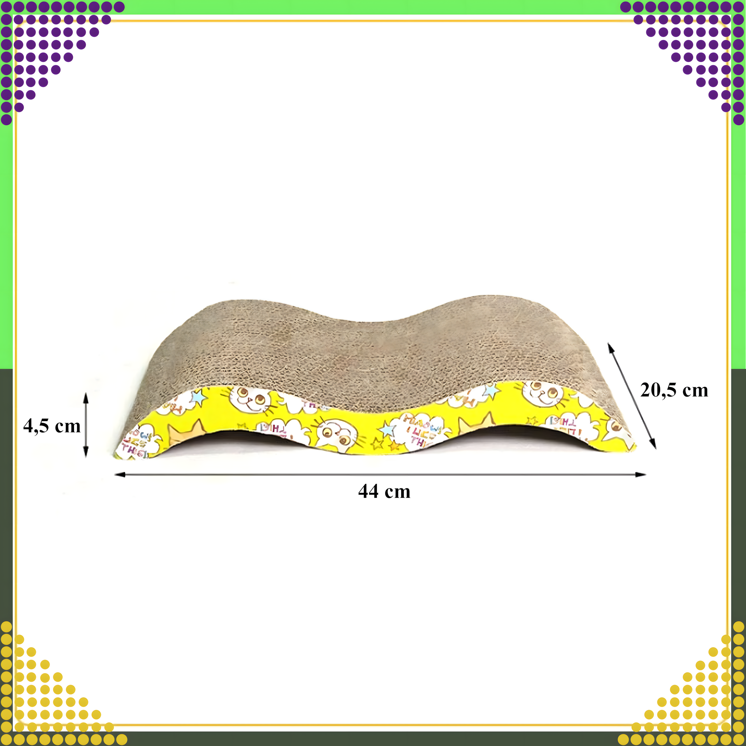 Kasside kraapimisalus pappist voodi lamamistool laine öko kraapimismatt suur