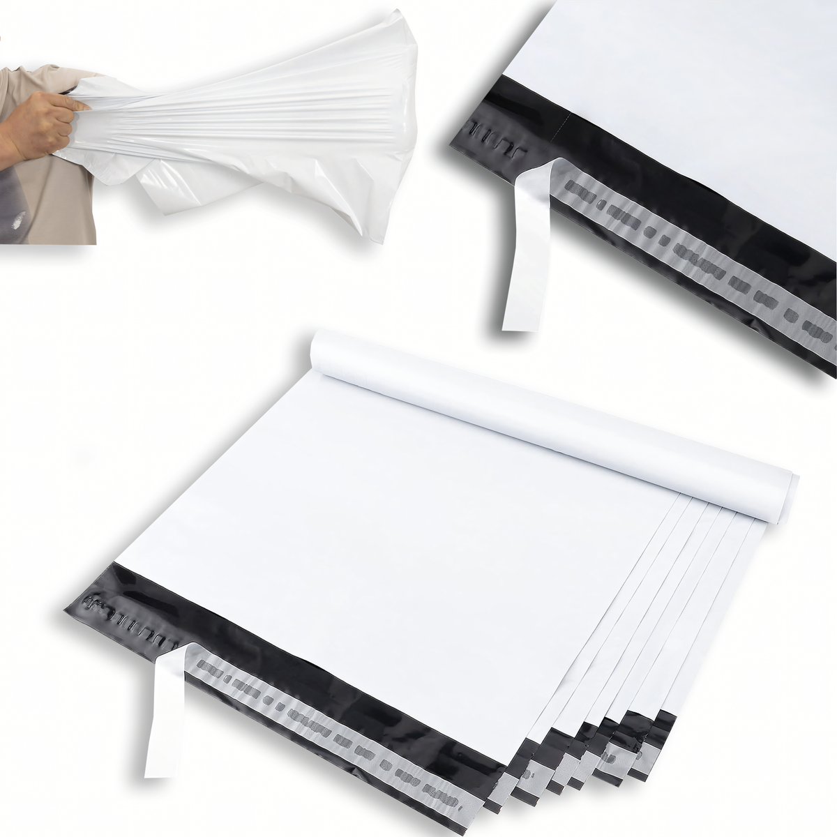 XXL White Courier Mailing Bags 540x700 50 pcs Thick Poly Mailers