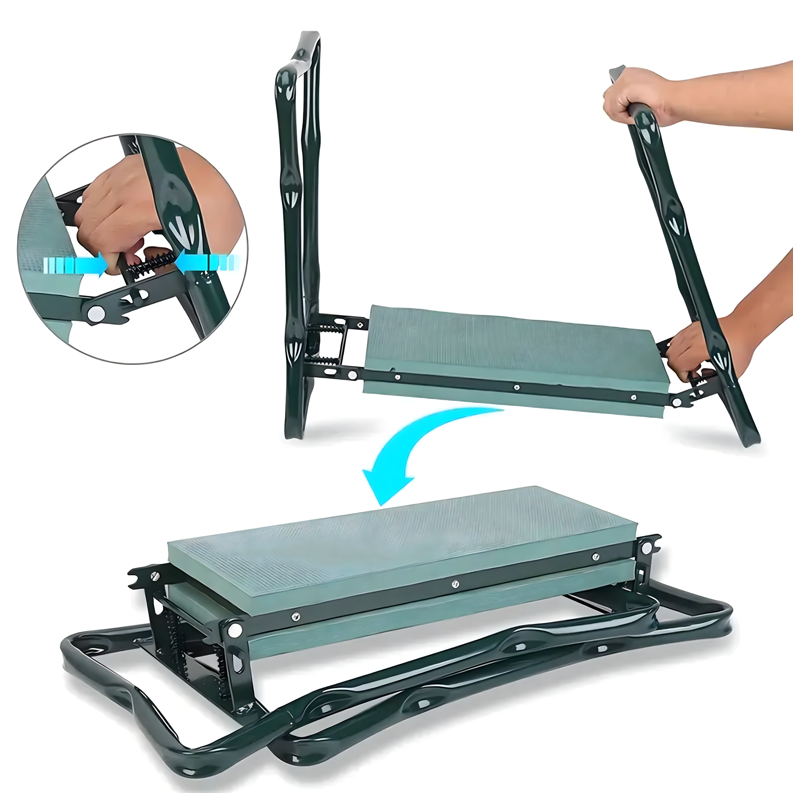 Aiatööde põlvitustool kokkupandav tool 3in1 + 2 x tööriistakast