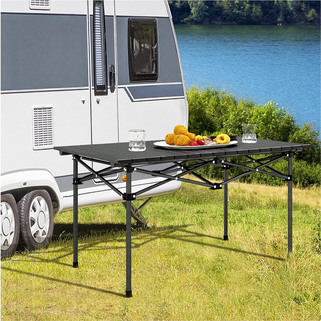 Folding Travel Camping Garden Table with Carry Bag 95x55x50 cm
