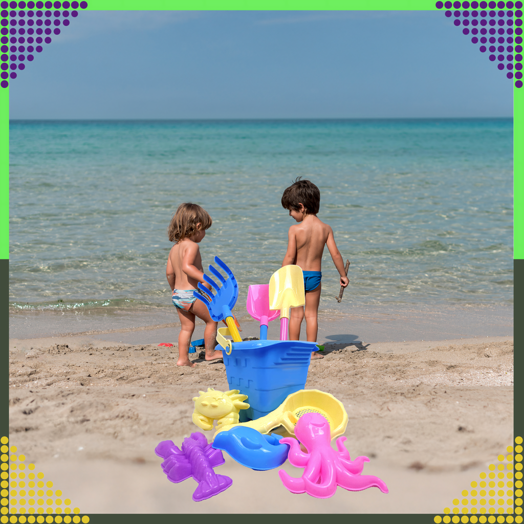 Ämbrivormid 9 tk aiaranna mänguasju laste liivakasti jaoks