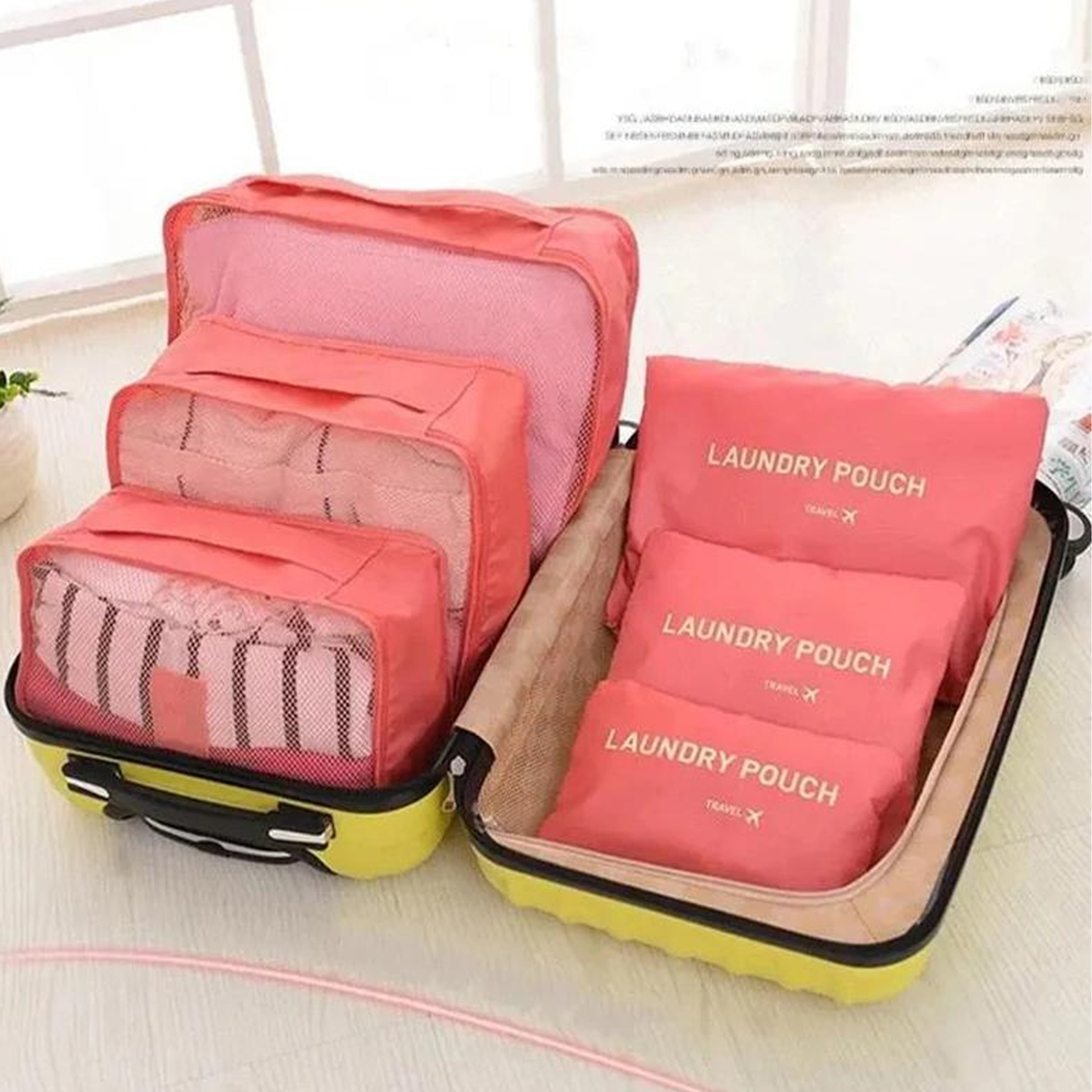 Travel Organizer Set for Suitcase, Bag, Wardrobe - Cosmetic Case 6 pcs