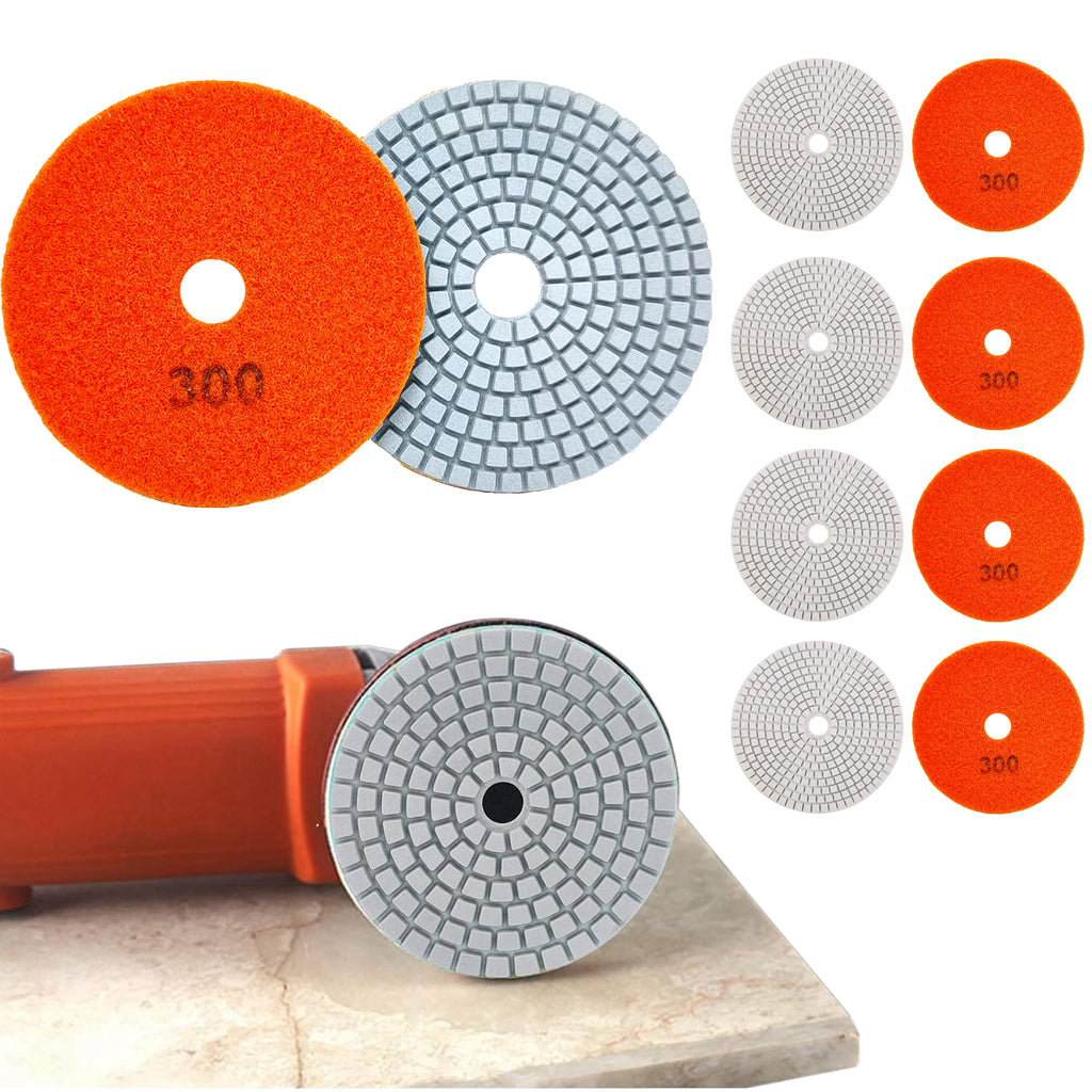 10x Diamond Polishing Disc 80mm for Grinding Porcelain Tiles with Velcro 300