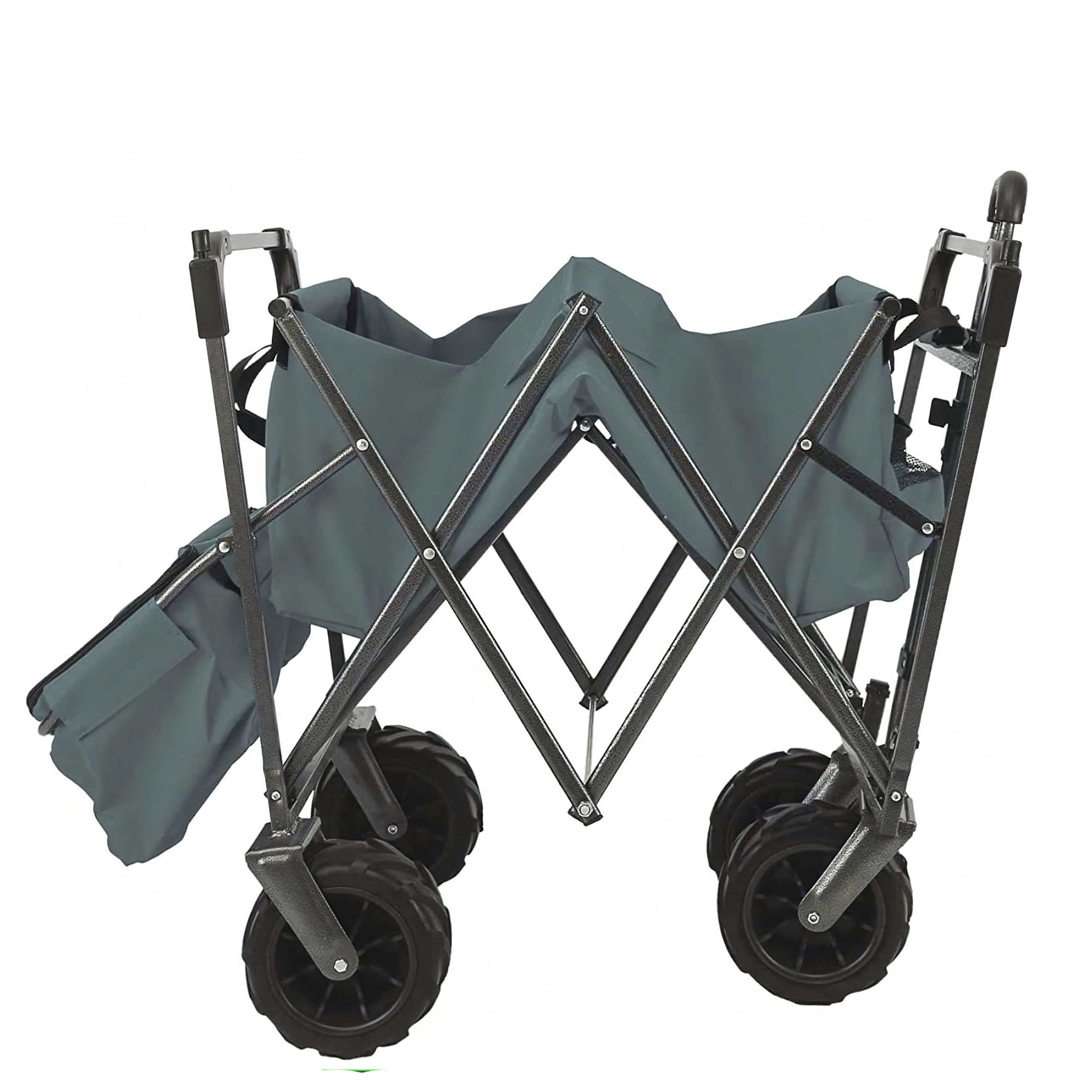 Suur kokkupandav aiandus- ja rannakäru katuse ning XL ratastega