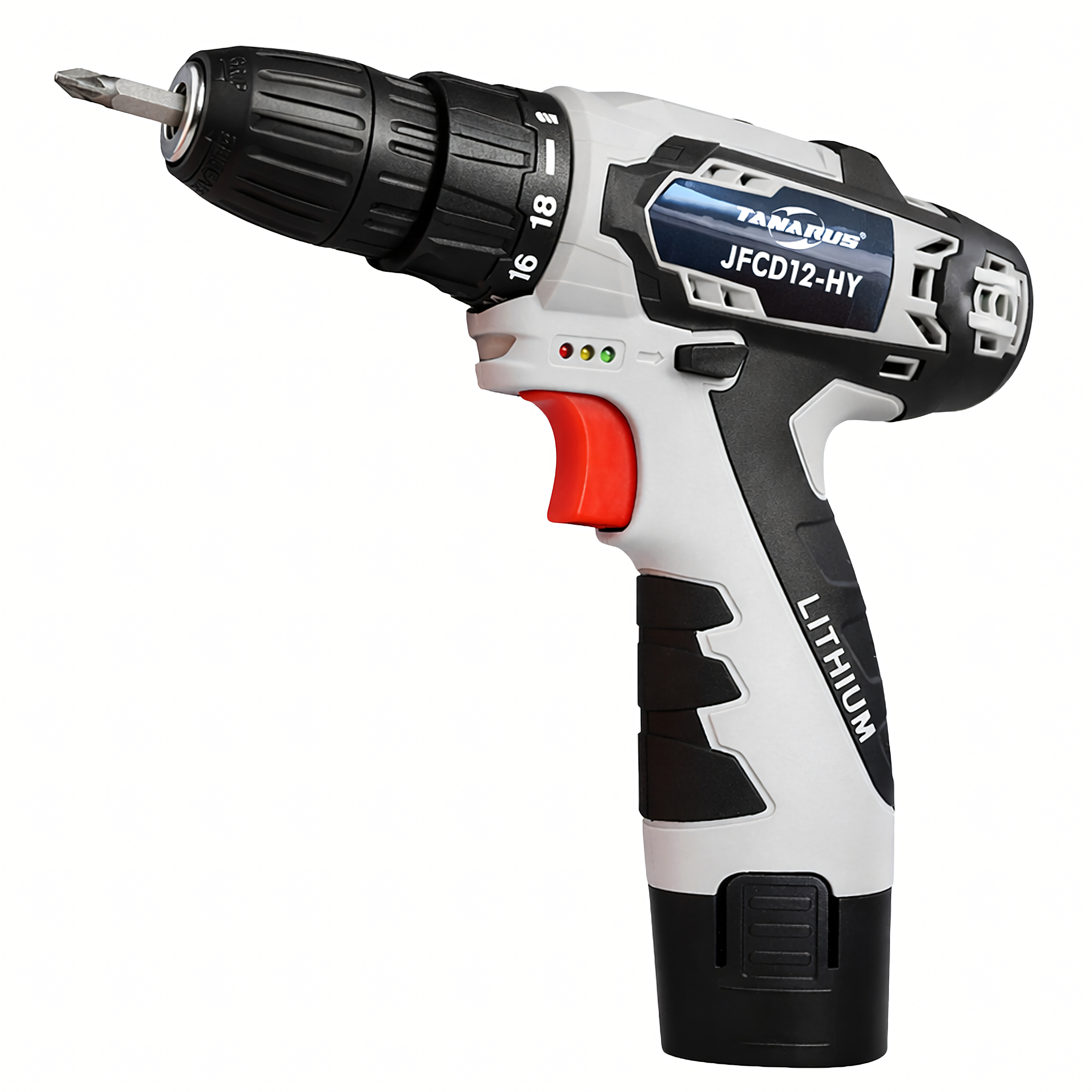 12V mini juhtmeta kruvikeeraja komplekt LED-iga, 2x 1.5Ah akud, kandekohver