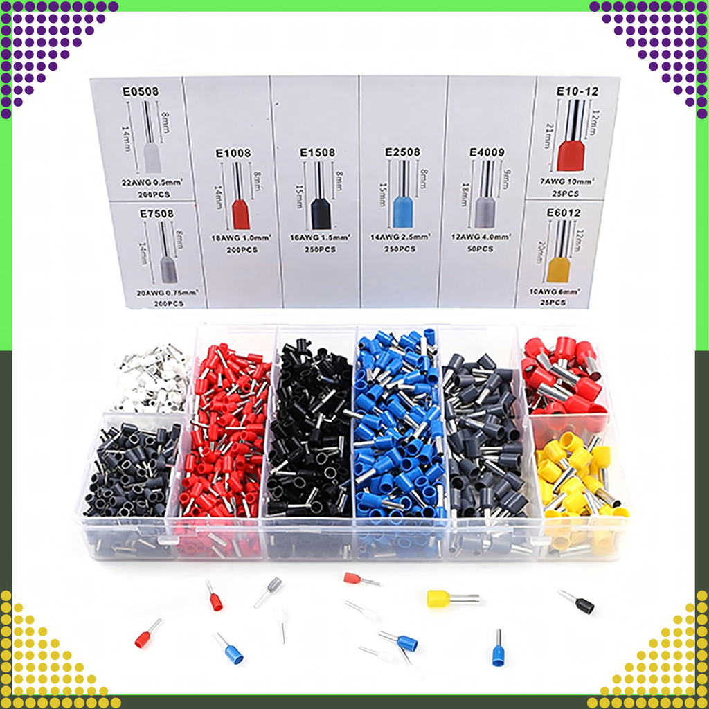 Isolatsiooniga kaablikingad 1200 tk värvides