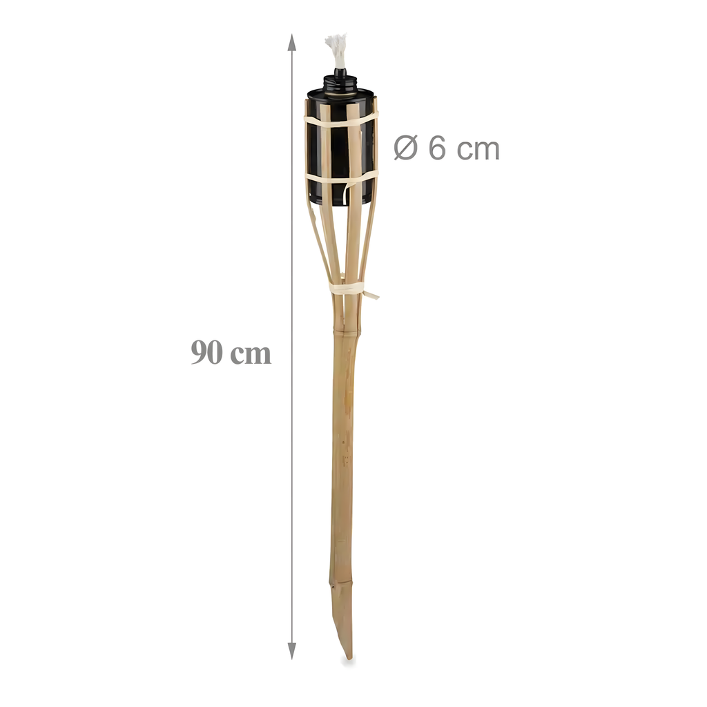 90 cm Bamboo Garden Torch Decorative for Mosquitoes, Moths, and Flies 1 pc