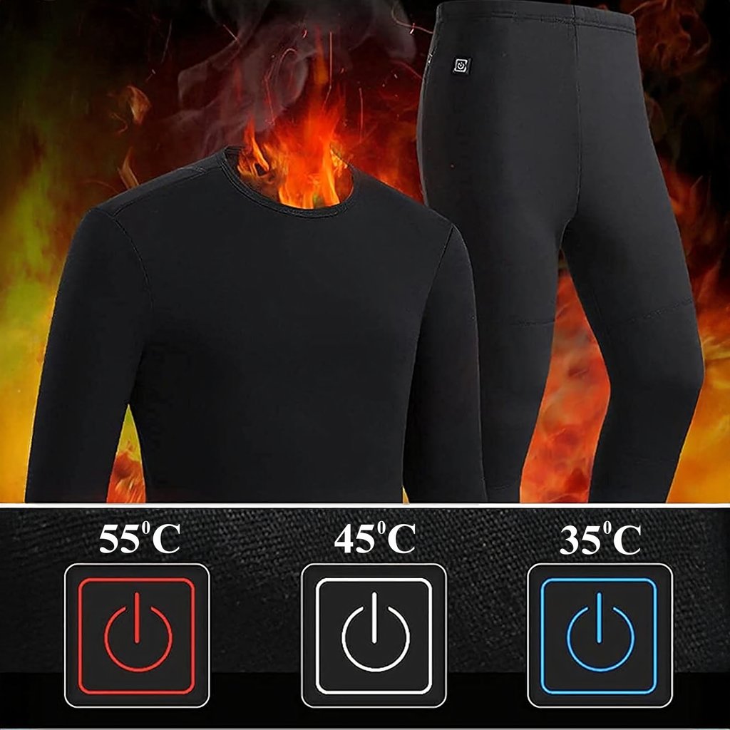 Termoaktiivne soojendav aluspesu, soojendusega termoriiete komplekt 3XL