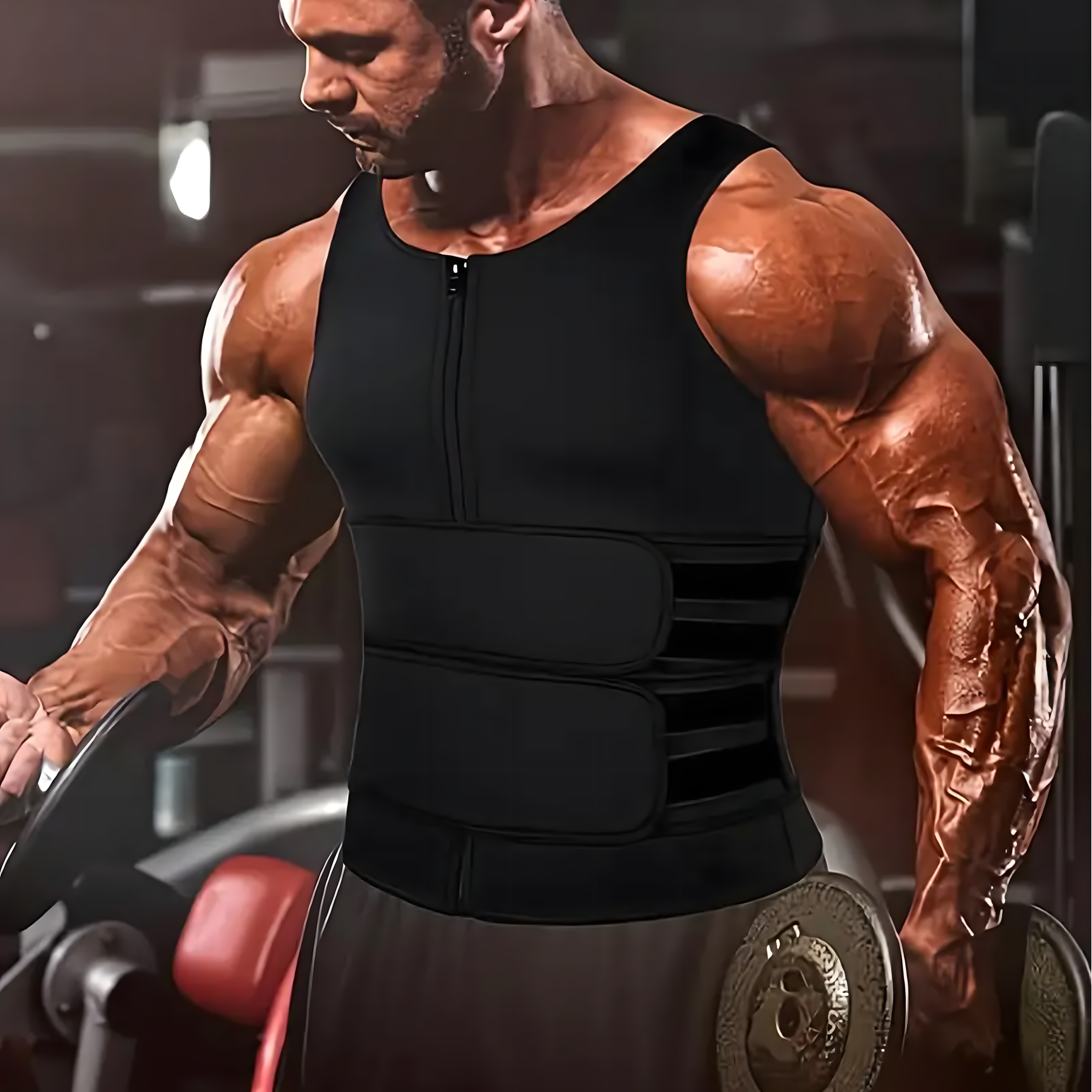 Meeste neopreenist fitness-vest XL saunatreeningu spordisalendav