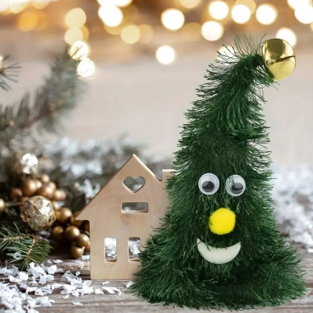 Jõulupuu mängiv laulav tantsiv naljakas jõulukaunistus