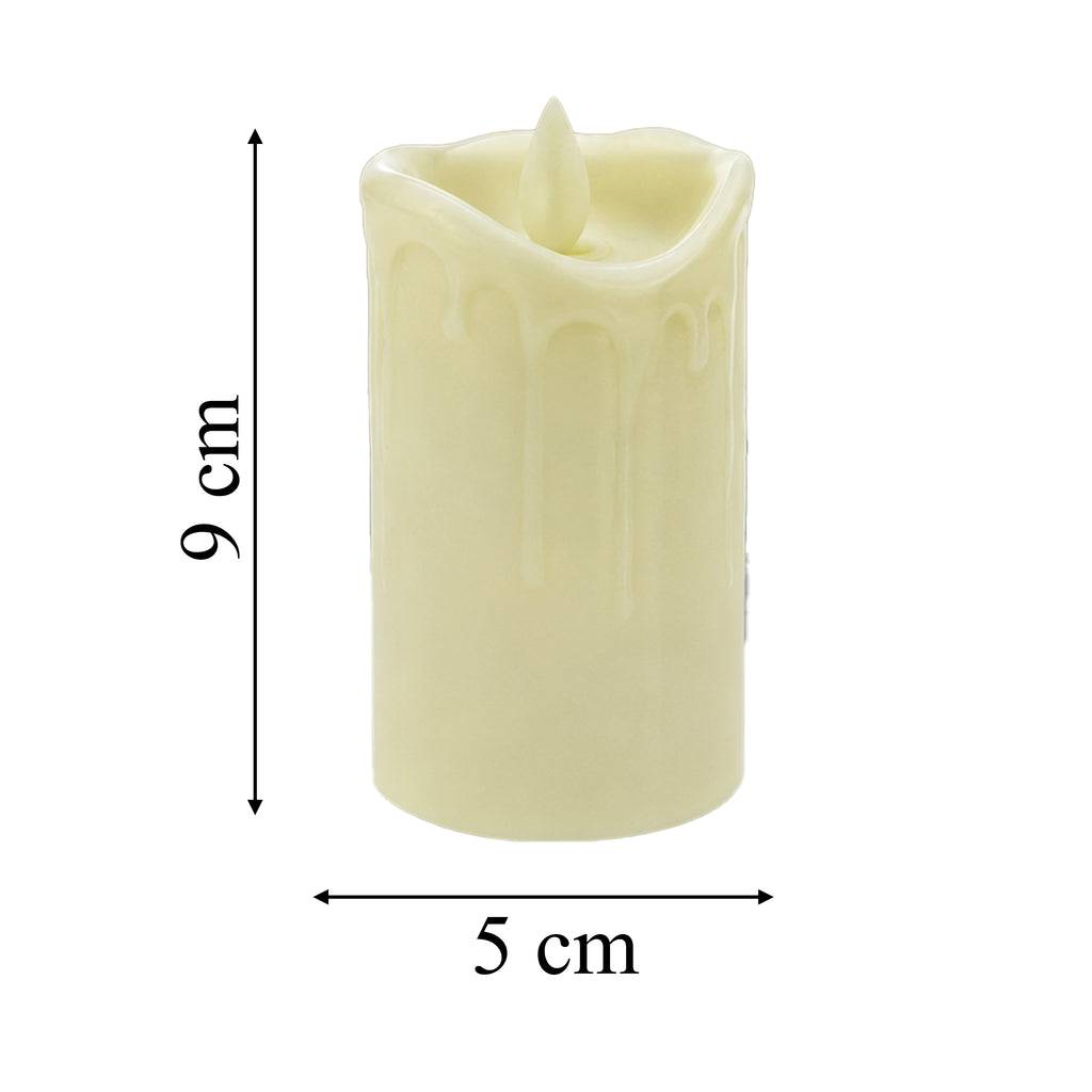 240 tk väreleva leegiefektiga LED-küünlasisusid 5 × 9 cm patareidega RC-K-454-13351