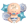 Baby Boy Baby Shower Balloons Set 5 pcs Stars Balloon