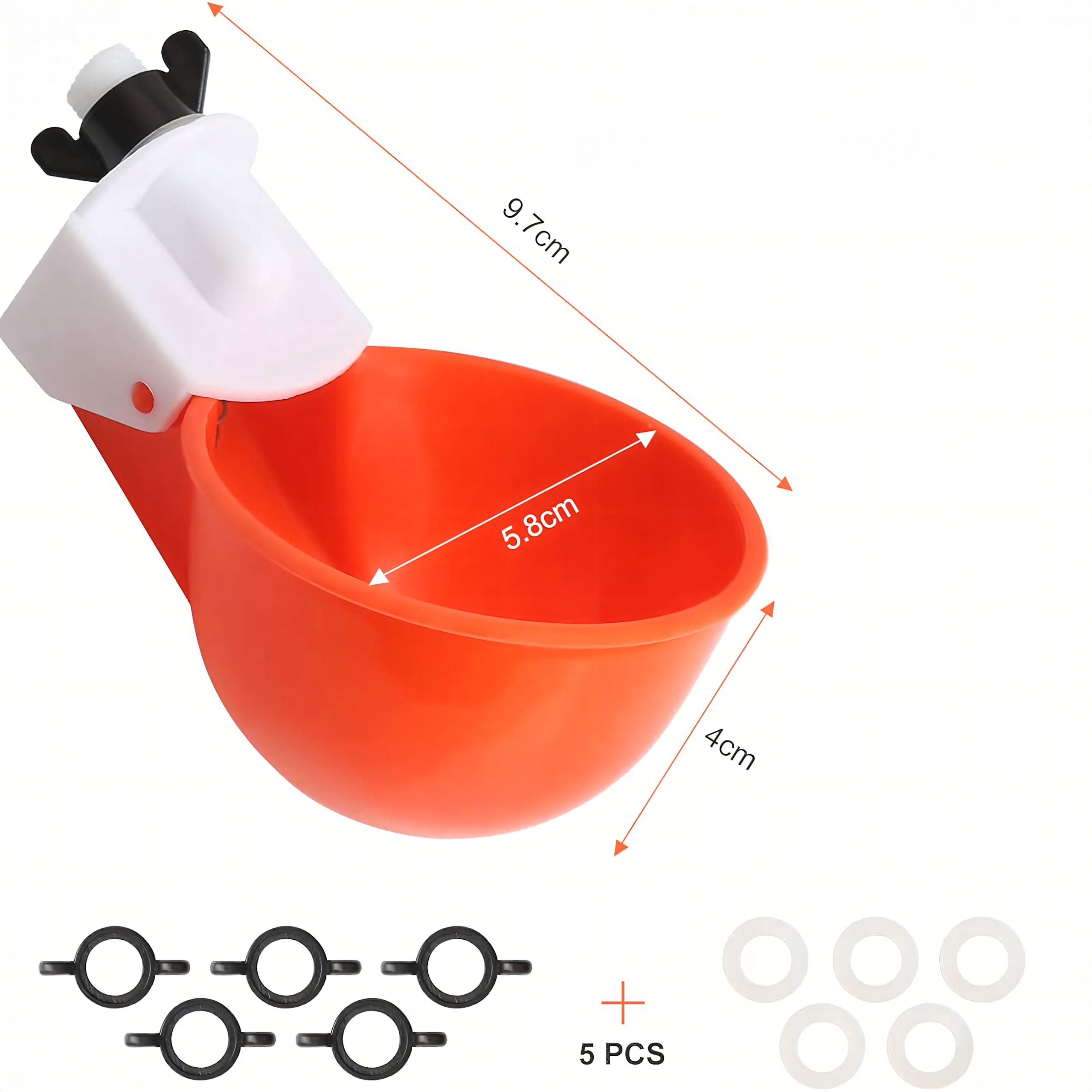 Automaatjooturite komplekt kanadele, partidele ja teistele lindudele, 5 tk RC-K-1425