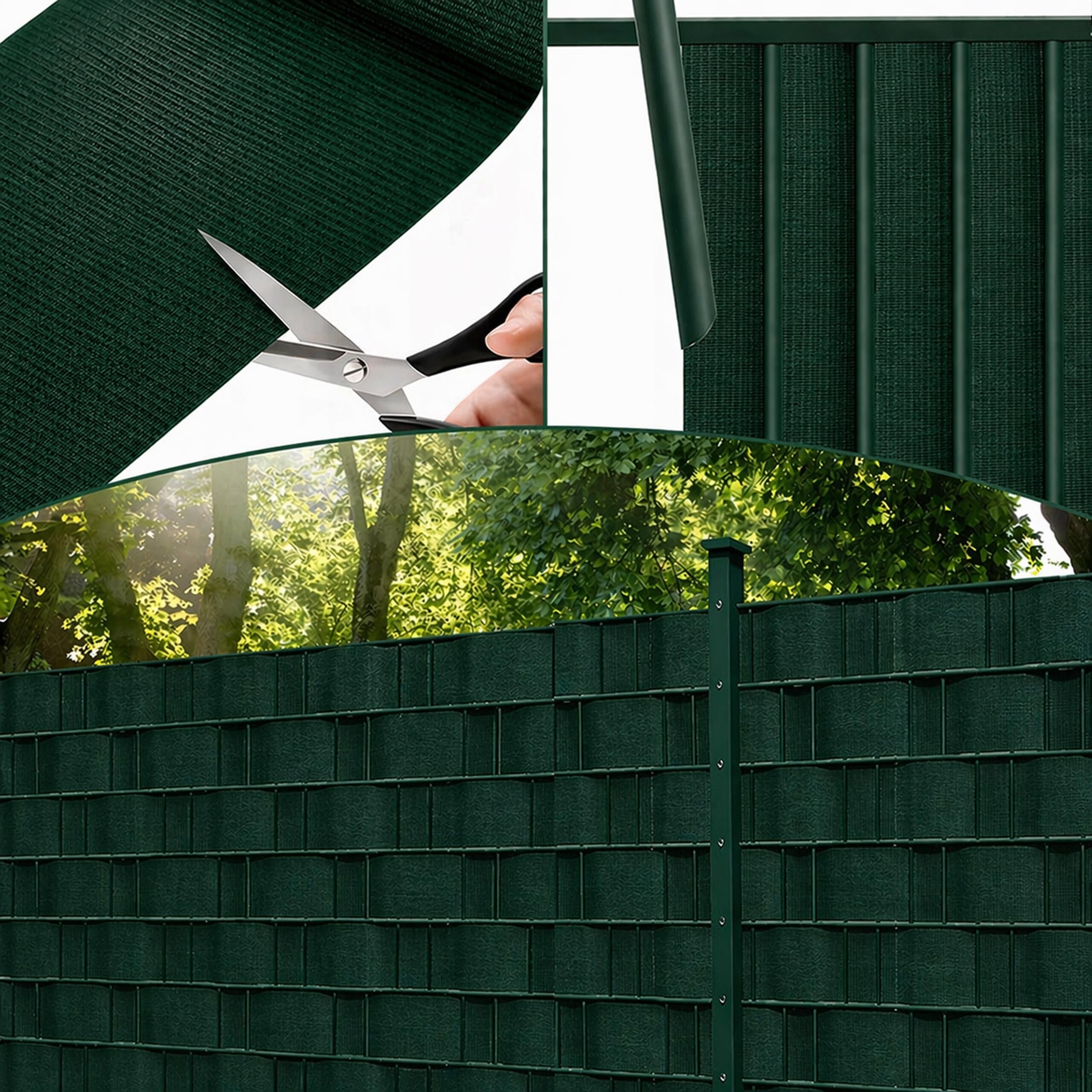 4 x Garden Fence Tape 19cm x 35m UV Protective Green