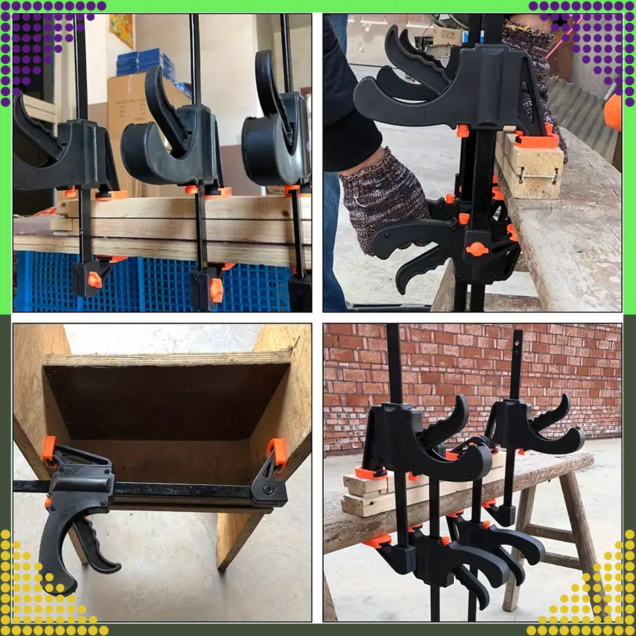 4" Carpenter Clamp One-Handed Strong Model Clamp