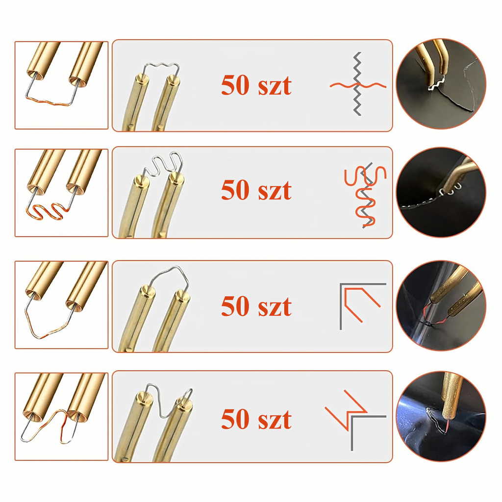 Plastikeevituse komplekt klambripüstoli, jootekolvi, klambrite ja tangidega