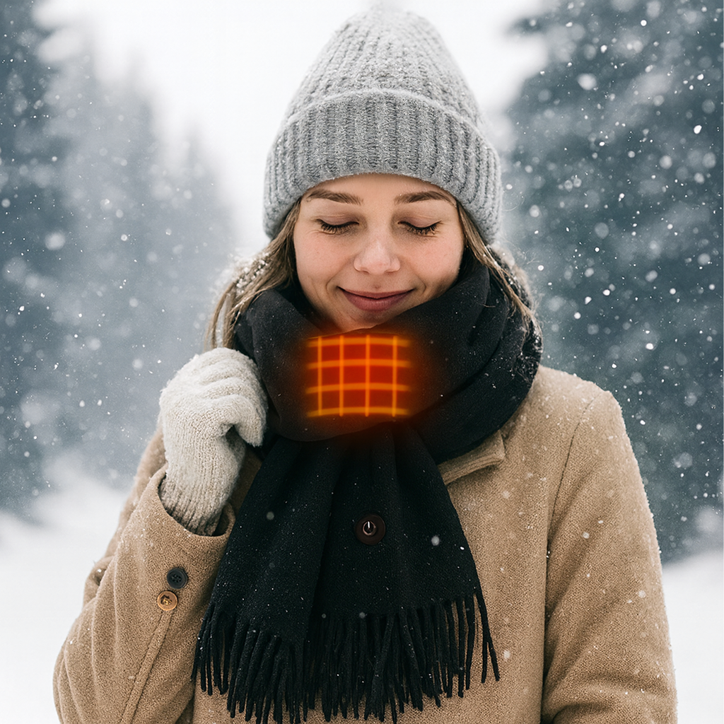 Soojendav sall, soojendusega talvesall, sallisoojendi, USB akupangaga