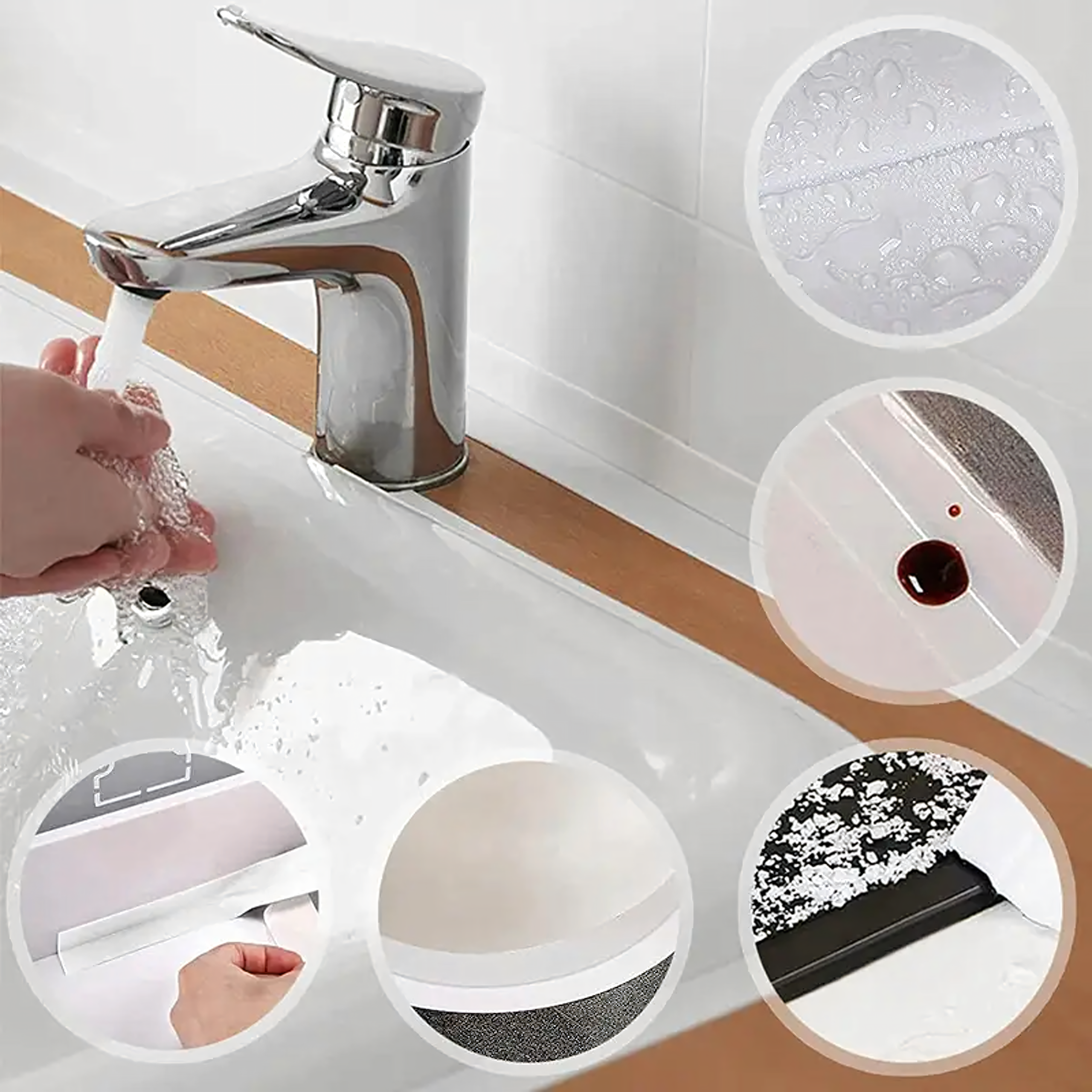 Veekindel tihendusteip köögi, vannitubade ja vannide jaoks 3.8 cm x 5 m