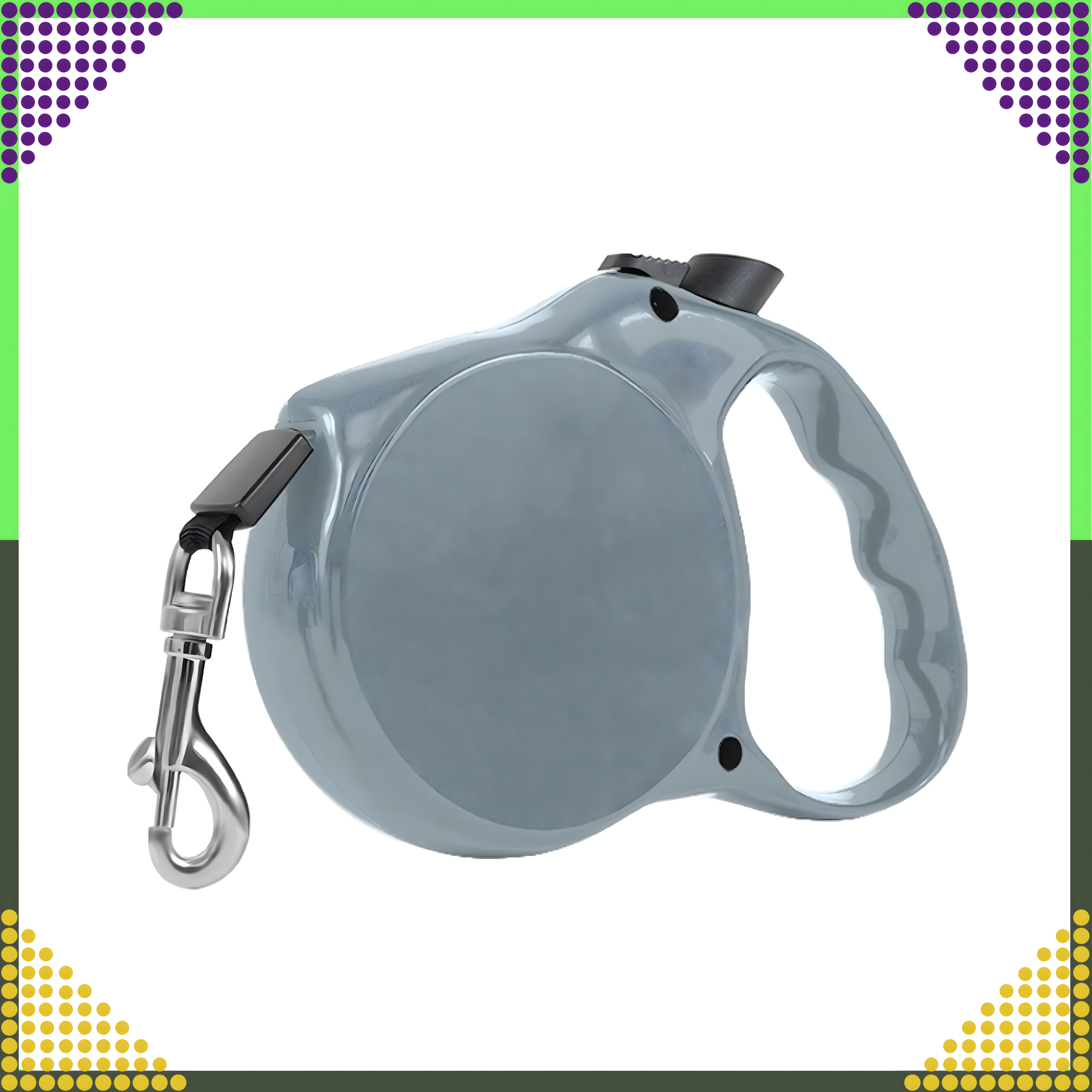 Tugev kerge rihmateip, automaatselt lukustuv, koerale ja kassile, pikkus 5m, tagasikeritav