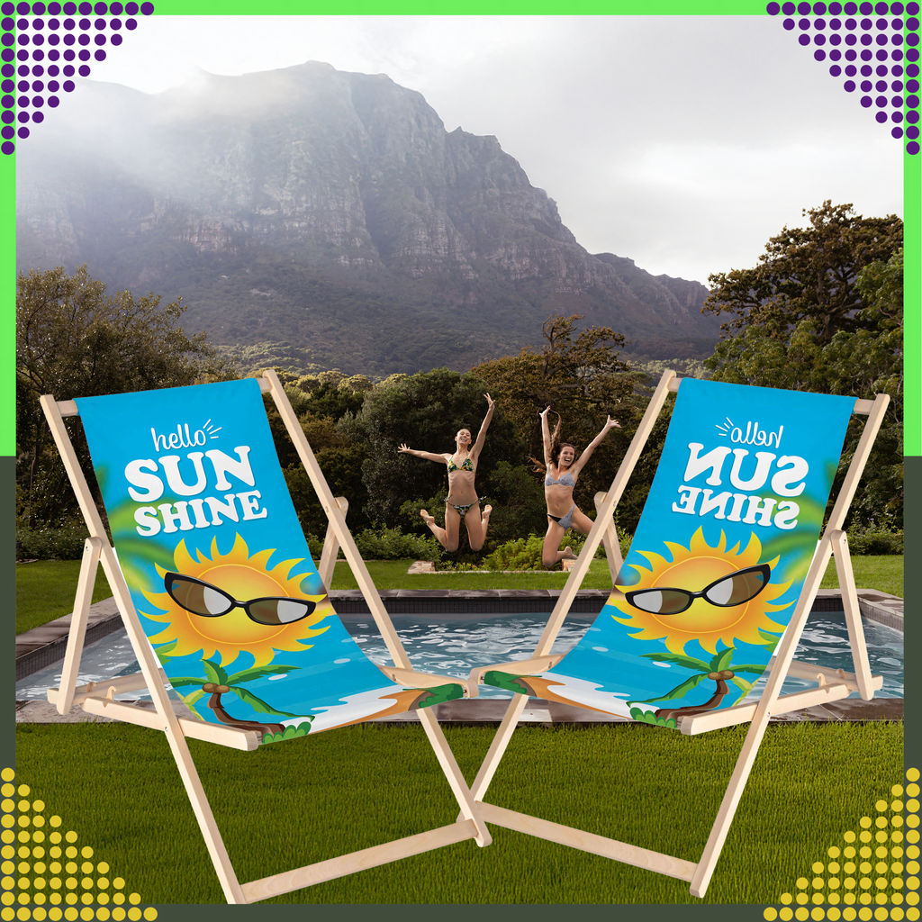 2 tk kokkupandav puidust aiamere lamamistool rannas ja telkimiseks, reguleeritav