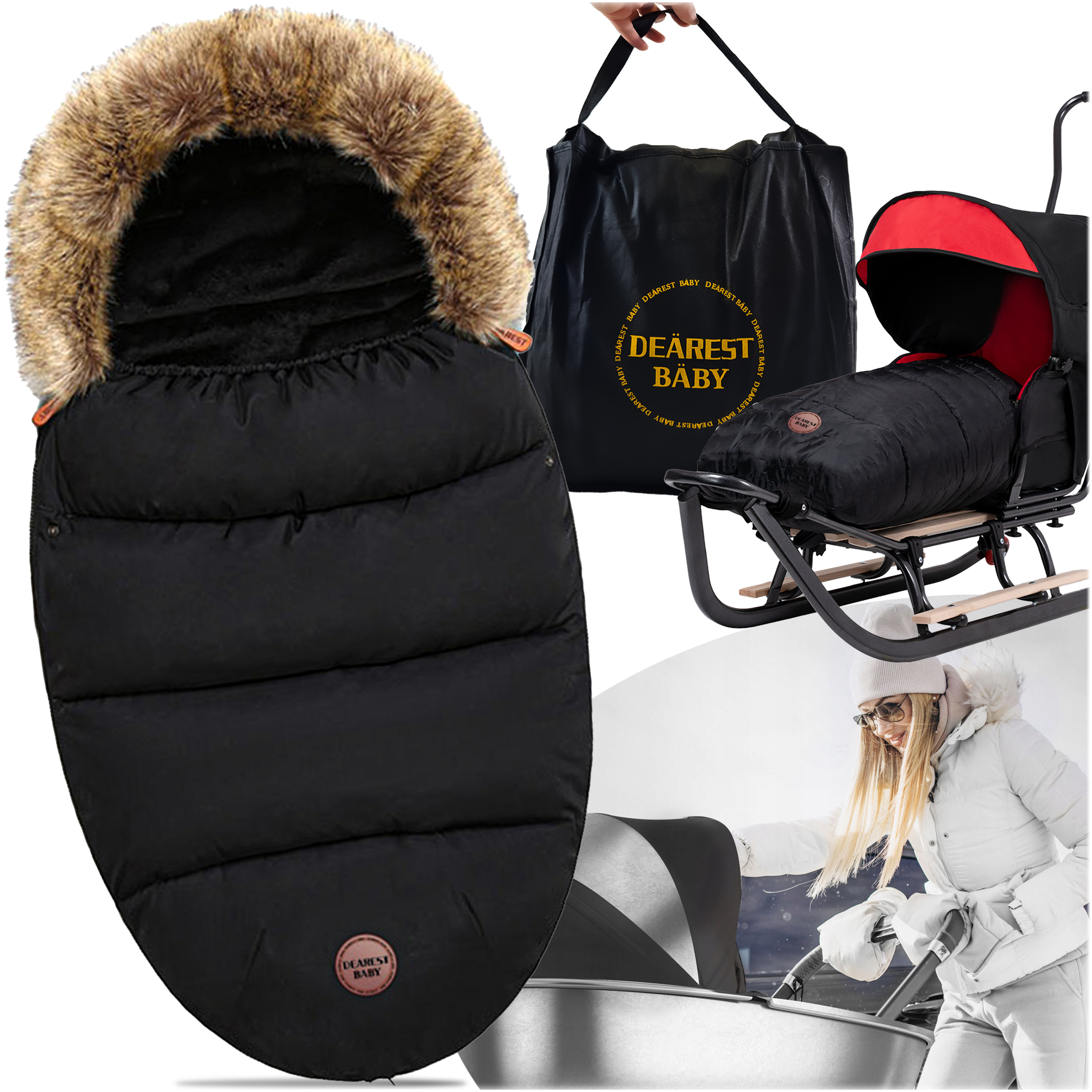 Magamiskott vankrile, gondlile, kelgule, soe iste, karusnahk, beebikapuuts